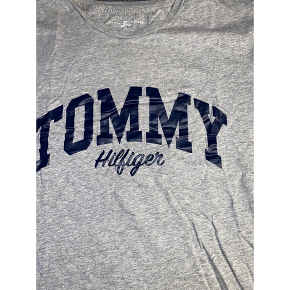 Tommy Hilfiger Sleepwear Tenue De Nuit Tee Mens Large Gray Loose Fit Swoosh Logo - Picture 3 of 6